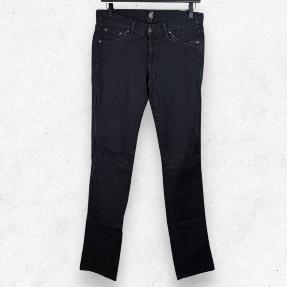 Anlo Black Denim Pants Jeans Low Rise Skinny Women's 26 No Stretch Goth Grunge